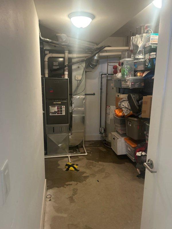 Completed removal and haul away of existing 75-gallon residential water heater, including disconnection of 3" PVC exhaust vent, 3/4" water supply lines, and 1/2" gas line. Installed customer-supplied Bradford White 75-gallon power vent water heater in basement utility room with proper venting, water, and gas connections per manufacturer specifications and local code requirements.