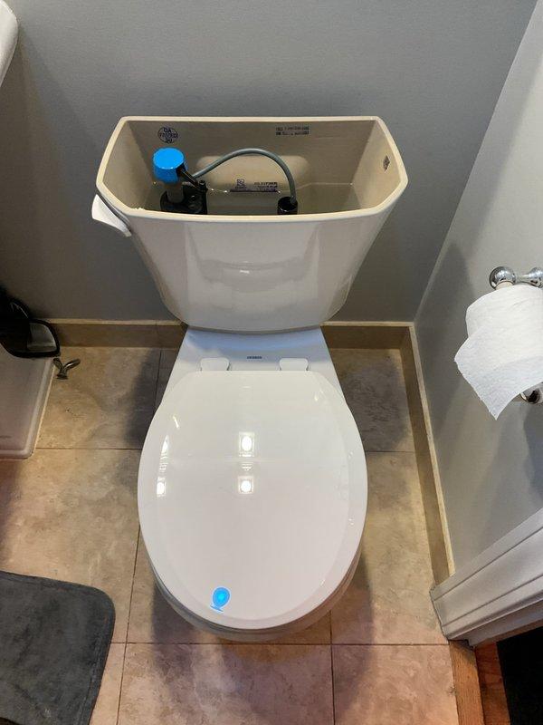 Diagnosed and sold toilet flange replacement due to severe rust and corrosion observed at the base of the toilet. Customer approved repair to replace deteriorated flange and ensure proper toilet seal and stability to prevent future leaks and potential water damage.