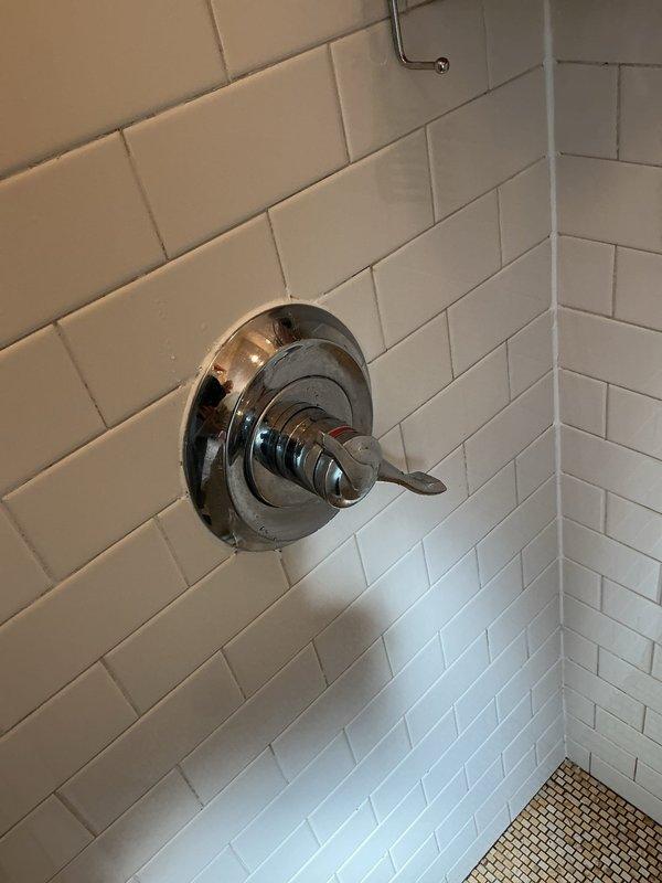 Responded to service call for malfunctioning shower valve. Upon inspection, accessed the shower cartridge through the wall cavity behind the single-handle chrome shower control fixture. Removed the existing worn cartridge and installed a replacement unit to restore proper temperature control and water flow. Tested the valve operation to ensure proper functionality before completing the service.