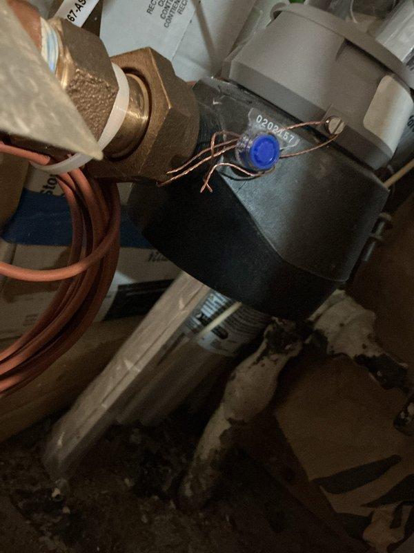 Completed VIP maintenance inspection and assessment of flood control system including sump pump assembly and associated plumbing components. Documented existing equipment condition including primary pump unit with backup system, discharge piping, copper water lines, and mechanical connections for estimate preparation.