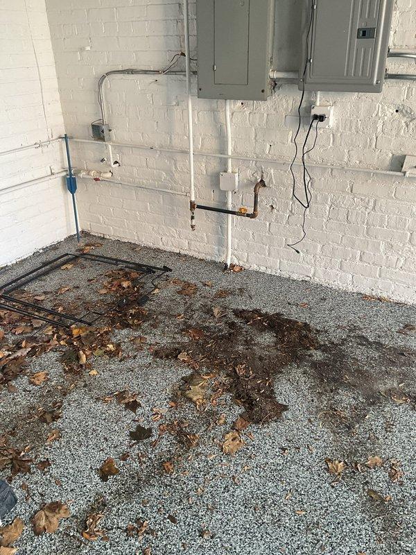 Completed solder repair on broken copper pipe leading to exterior hose bib, which was easily accessible from the garage. The repair was straightforward as all house piping had been previously replaced within recent years, ensuring compatibility with existing plumbing infrastructure.