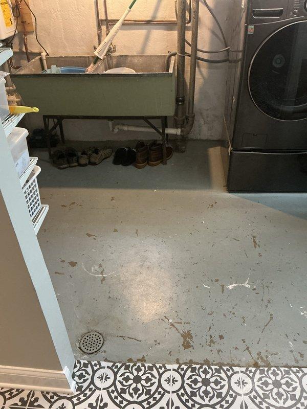 Conducted comprehensive basement flood control assessment in response to previous flooding issues. Evaluated existing drainage system including floor drain, plumbing fixtures, and utility area configuration to determine optimal flood prevention solutions. Documented current conditions of basement utility space and adjacent bathroom facilities to provide detailed estimate for installation of appropriate flood control measures including potential sump pump system, backwater valve, and drainage improvements.
