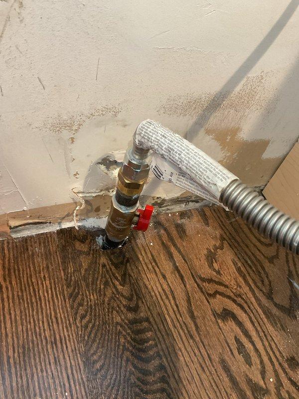 Responded to customer report of faint gas odor near kitchen stove area. Performed comprehensive gas leak detection inspection of stove connection and supply line using electronic leak detector and soap solution testing method. Inspected gas valve, flexible connector line, and wall-mounted supply piping for leaks or compromised fittings. Conducted pressure test on gas system to verify integrity of connections and rule out potential leak sources. All connections tested within acceptable parameters with no active leaks detected at time of inspection.