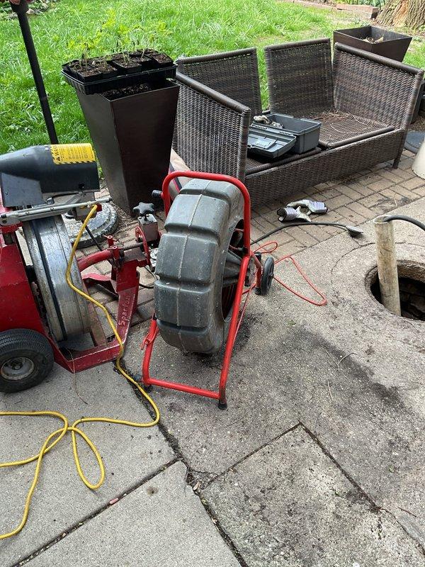 Performed hydro jetting service to clear clogged drain line using professional-grade equipment. Successfully deployed high-pressure water jetting system through the drainage system to remove blockages and restore proper flow.