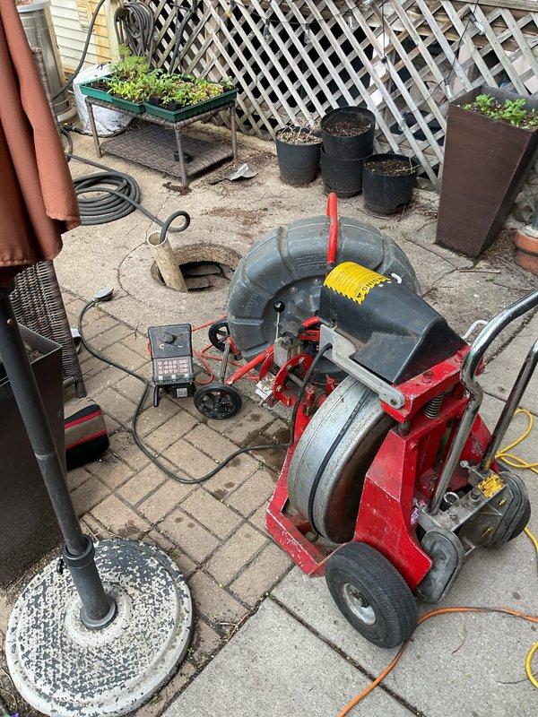 Performed hydro jetting service to clear clogged drain line using professional-grade equipment. Successfully deployed high-pressure water jetting system through the drainage system to remove blockages and restore proper flow.