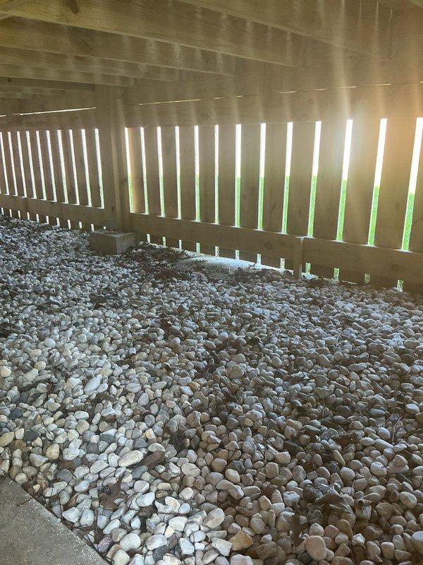 Responded to flooding concern and conducted thorough inspection of drainage system. Investigated sump pump pit and found deteriorated float mechanism with visible corrosion and debris accumulation affecting proper operation. Inspected crawl space beneath structure and verified adequate drainage stone coverage and structural integrity of floor joists, confirming no standing water or moisture damage present. Provided recommendations for sump pump replacement and preventative maintenance measures to avoid future flooding incidents.
