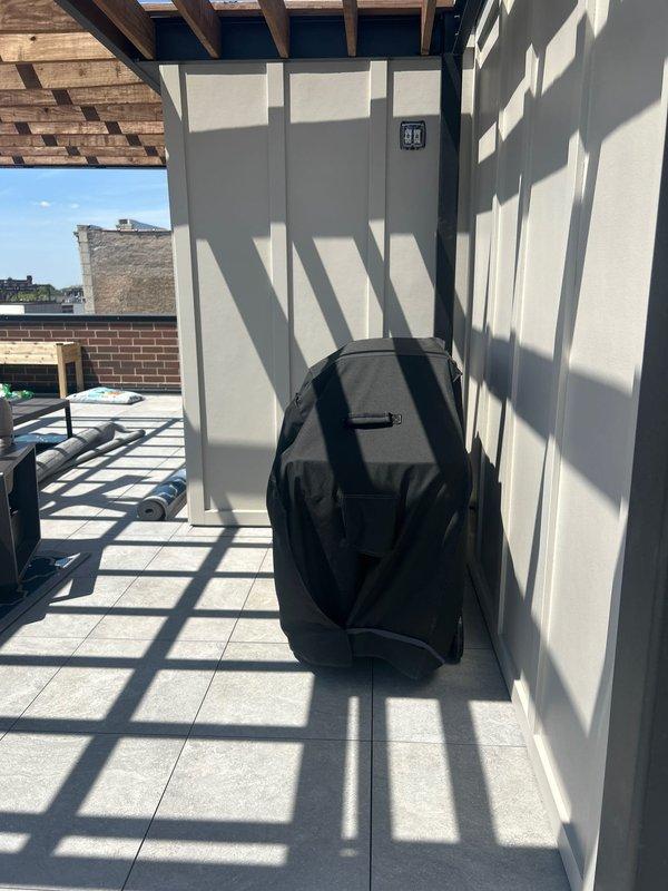 Converted two propane grills to natural gas operation on rooftop terrace, including a Blackstone flat-top griddle unit. Installed appropriate natural gas conversion kits, adjusted burner orifices for proper gas flow, pressure tested all connections for safety compliance, and verified proper flame characteristics and operational functionality on both units.
