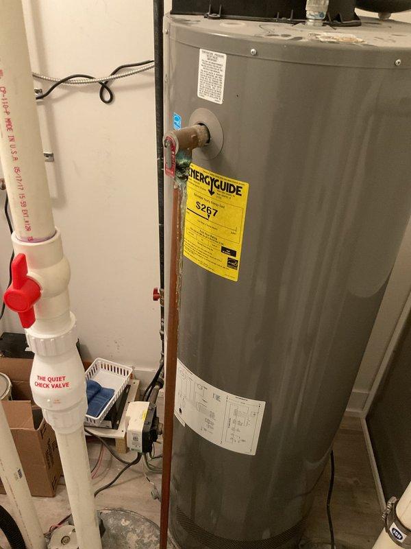 Completed comprehensive plumbing maintenance inspection on 8-year-old residential property. Performed thorough evaluation of water heater system, including tank condition, circulation pump operation, expansion tank mounting, and all associated copper and PVC piping connections. Verified proper function of backflow preventer, ball valves, and red-handled shutoff mechanisms. Inspected all visible plumbing components for leaks, corrosion, and proper installation standards. Documented system configuration with photographs showing water heater, circulation pump assembly, expansion tank, and complete piping layout for maintenance records. All systems found operating within normal parameters with no immediate concerns identified.