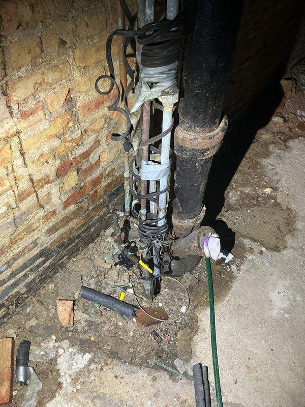 Responded to a priority service call for a leaking water line at an unoccupied property. Shut down the water supply at the buffalo box located in the parkway to isolate the system. Removed the damaged section of 1/2" copper pipe that was causing the leak. Installed a new section of 1/2" copper pipe using proper soldering techniques and fittings to restore the water line integrity. Restored water service to the building and conducted a thorough inspection of the water meter to monitor for any movement that would indicate additional leaks in the system. The repair successfully eliminated the active leak, and the system was returned to full operational status with no further water loss detected at the time of completion.