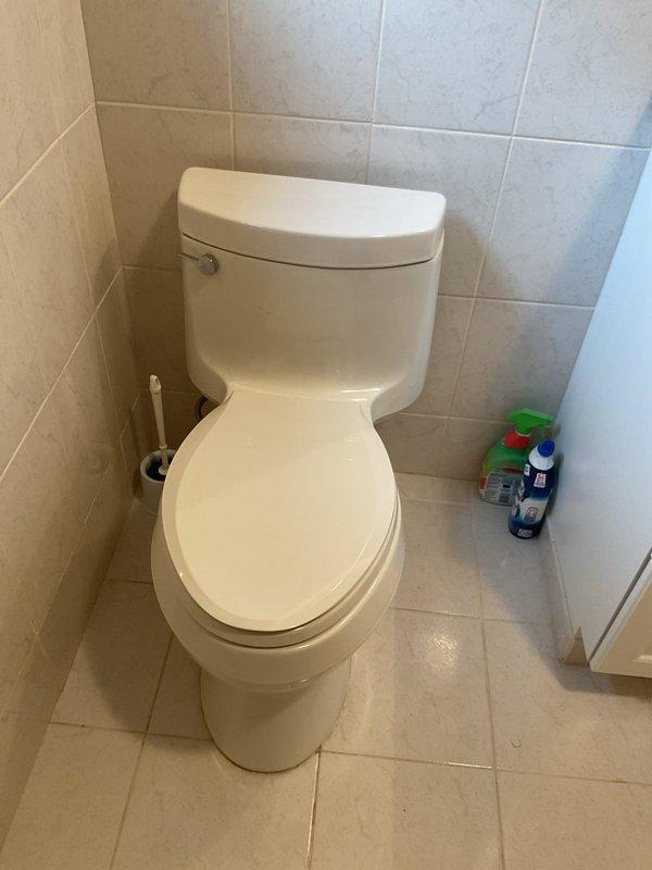 Responded to priority service call for malfunctioning toilet flushing mechanism. Upon arrival, inspected the two-piece toilet unit and diagnosed failure of internal flush valve components. Removed tank lid and assessed flapper, fill valve, and flush lever assembly. Replaced defective flushing mechanism with new flush valve system, ensuring proper water flow and seal. Tested flush operation multiple times to verify complete bowl evacuation and proper tank refill cycle. Adjusted water level and confirmed no leaks at tank-to-bowl connection or supply line. Toilet restored to full operational status with reliable flushing performance.