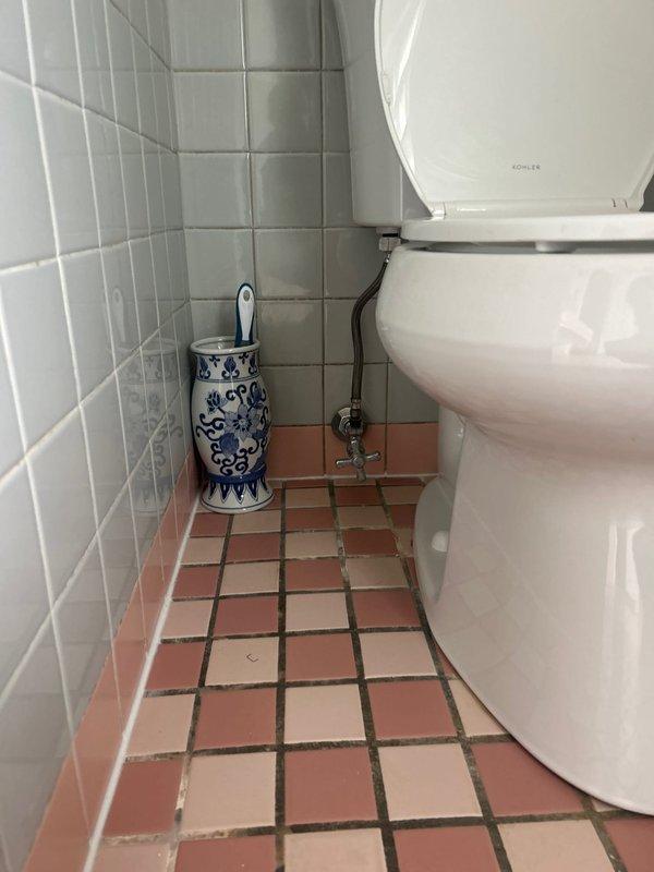 Conducted follow-up plumbing inspection of bathroom fixtures and piping systems. Documented existing conditions of toilet installation, bathtub and shower assembly, including water supply lines, shut-off valves, and chrome fixtures. Photographed plumbing connections and overall system configuration for estimate preparation.