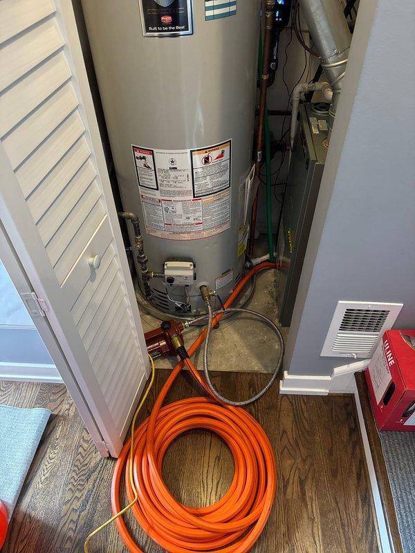 Completed VIP maintenance service on residential water heater system. Performed comprehensive inspection of tank, expansion tank, pressure relief valve, and all plumbing connections. Verified proper operation of all components, checked for leaks, and confirmed system is functioning within manufacturer specifications.