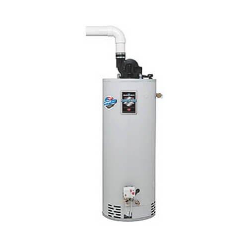 Replaced failed 75-gallon power vent water heater that was actively leaking. Shut down water supply to residence and drained existing unit completely before removal and off-site disposal. Installed new 75-gallon power vent water heater in same location with upgraded components including new 1-inch isolation valve and 3/4-inch expansion tank. Connected to existing 1-inch copper trunk lines that reduce to 3/4-inch at unit and tied into existing 1/2-inch gas piping. 

Integrated 3/4-inch recirculation line to base of unit with new 1/2-inch check valve and boiler drain. Installed isolation valves on return line to allow independent shutdown capability. Corrected improperly installed 3-inch power vent exhaust system which lacked proper primer and glue application, causing separation at ceiling connection point. Completely repiped 3-inch exhaust from ceiling penetration with proper materials and installation techniques to ensure secure, code-compliant venting. Verified all connections for pr