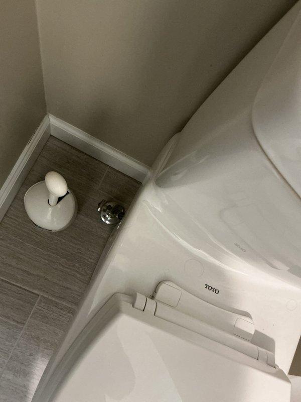 Responded to water hammering issue in residential plumbing system. Rebuilt TOTO toilet flush mechanism on second floor, replacing internal tank components including dual-flush valve assembly and fill valve system. Opened wall cavity on third floor to inspect water supply lines for source of hammering noise in piping system. Licensed plumber dispatched to complete diagnostic evaluation and recommend appropriate water hammer arrestor installation or pressure regulation solutions.