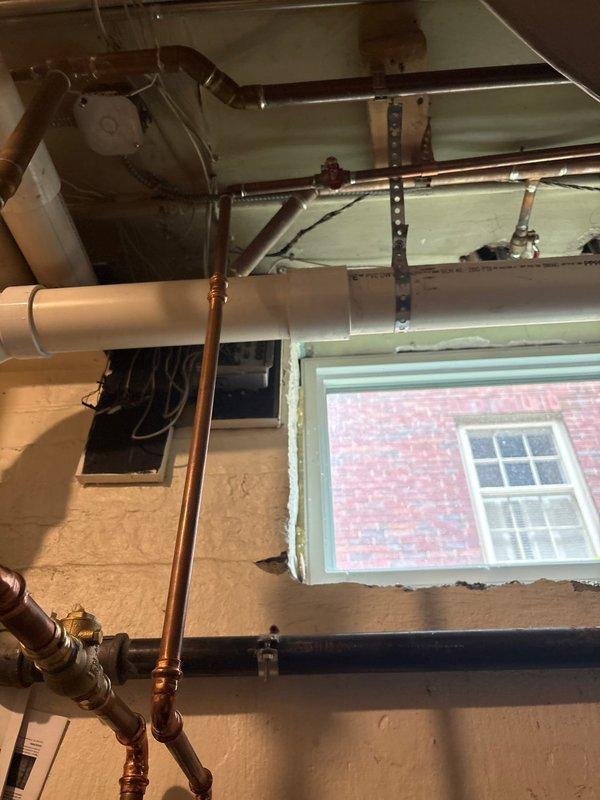 Responded to a cold water crossover issue in the early morning. Inspected the existing copper piping system in the basement utility area, including the water heater connections, shut-off valves, and distribution lines. Addressed the crossover condition affecting the cold water supply, performed necessary repairs to the plumbing configuration, and verified proper isolation between hot and cold water systems to restore normal operation.