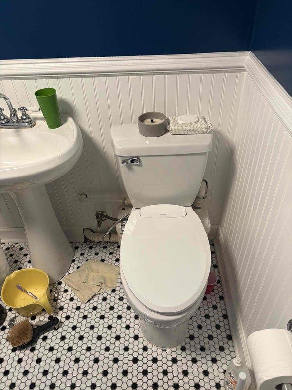 Responded to service call for non-functional sewage ejector pump system serving basement toilet. Upon inspection, diagnosed pump failure in basement utility area where ejector system was installed with PVC discharge piping and associated plumbing connections. Replaced malfunctioning sewage ejector pump, tested system operation to verify proper pumping function and discharge flow. Confirmed toilet fixture on upper level was operating correctly with adequate flush performance. System restored to full working order with all plumbing connections secure and pump cycling properly.
