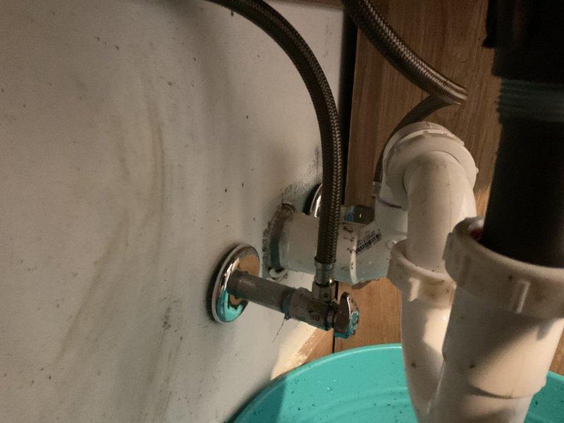 Responded to a clogged bathroom drain service call and successfully diagnosed the issue in the vanity drain system. Inspected the P-trap assembly and supply line connections under the sink, cleared the obstruction, and verified proper drainage function. All plumbing fixtures, including the angle stop valve and braided supply lines, were confirmed to be in proper working order upon completion.