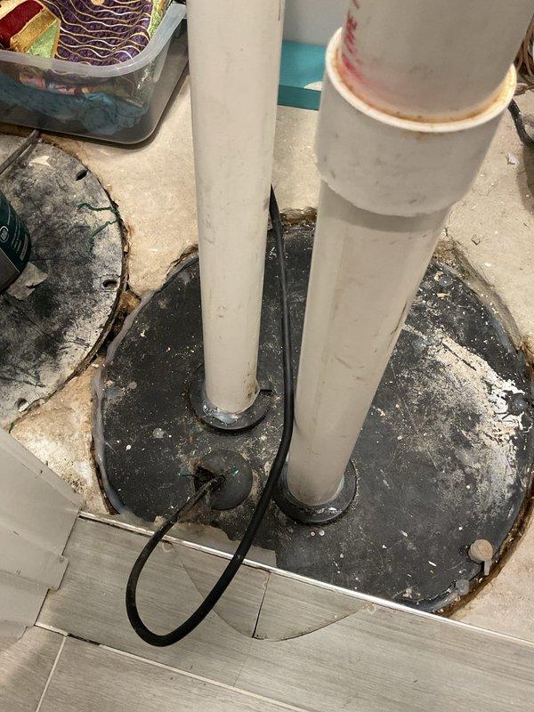 Responded to service call regarding ejector pump odor and motor operation concerns following previous repairs. Inspected ejector pump system, including PVC discharge piping and electrical connections. Verified motor functionality and assessed pump operation to address customer concerns about prior repair work performed by another technician.