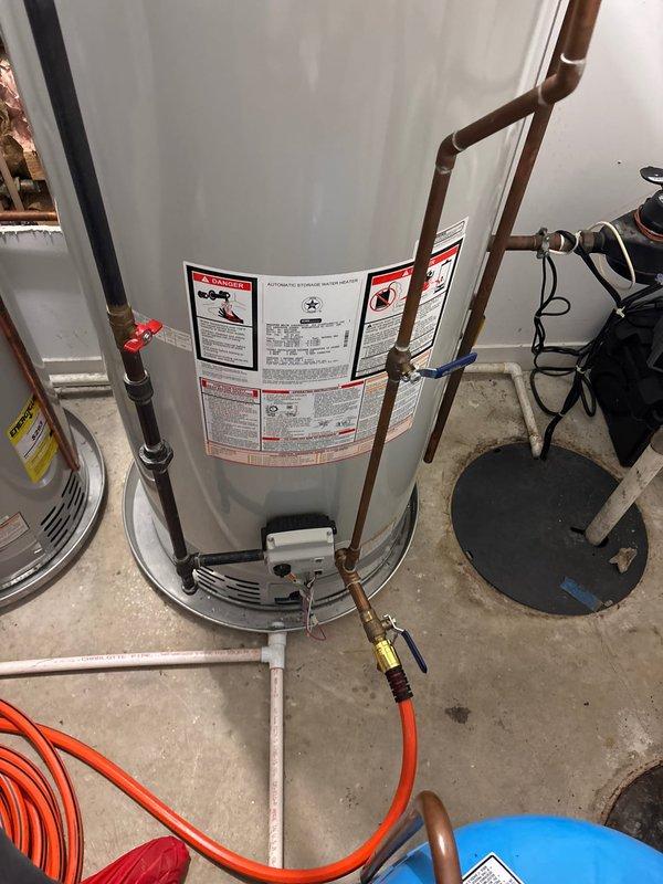 Completed comprehensive VIP maintenance inspection including water heater tank assessment, sump pump system evaluation, and residential plumbing infrastructure review. All components were photographed and documented, with copper piping connections, shut-off valves, PVC drainage system, and mechanical equipment verified to be in proper working condition.
