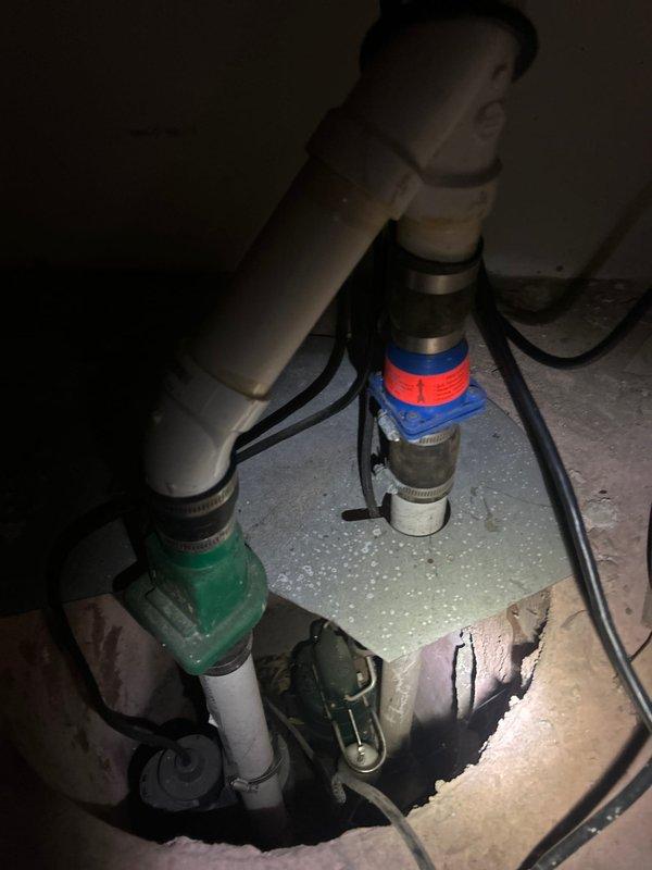 Completed comprehensive VIP maintenance service on two tankless water heaters and associated circulation pumps. Inspected and serviced water filtration system including dual-stage filter housings with mesh cartridges, verified proper mounting and connections along copper supply lines. Examined and tested pump assemblies in crawl space, including flexible coupling connections with red and blue adapters secured with stainless steel hose clamps. Verified all PVC and copper piping connections for proper flow and absence of leaks. Checked electrical connections and sensor wiring throughout the system. All equipment operational and functioning within normal parameters upon completion.