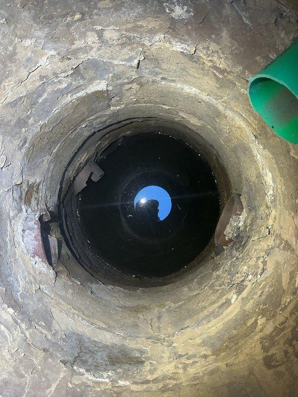 Responded to a clogged drain service call and performed mechanical cleaning of the affected line. Upon inspection, discovered significant accumulation of fibrous material and debris causing the blockage. Utilized specialized drain cleaning equipment to clear the obstruction and restore proper flow. Conducted visual inspection of the drain system including the access point and verified complete clearance of the blockage with water flowing freely through the line.