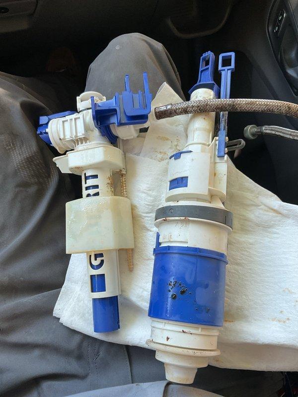 Responded to service call for continuously running toilet in basement guest bedroom. Upon inspection, diagnosed faulty fill valve assembly causing constant water flow. Removed defective components, replaced fill valve mechanism with new assembly, adjusted water level settings, and tested flush cycle to ensure proper operation. Toilet now functioning correctly with no water waste.