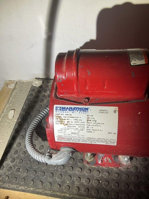 Responded to service call regarding slow leak from ETX15 expansion tank and unusual noise from sump pump following recent construction work. Conducted thorough inspection of sump pump system and Marathon electric motor assembly, verifying proper operation and checking for any damage or displacement from construction activity. Assessed expansion tank condition and confirmed leak requiring replacement, advised on appropriate replacement specifications and installation requirements.