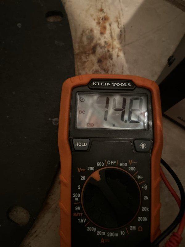 Responded to service call for recently installed sump pump displaying error code and flashing alarm light. Performed diagnostic testing using digital multimeter and clamp meter to assess electrical system functionality and verify proper voltage supply of 142V DC to pump unit. Conducted comprehensive maintenance inspection to identify cause of error condition and alarm activation, ensuring system operational integrity and proper pump performance.