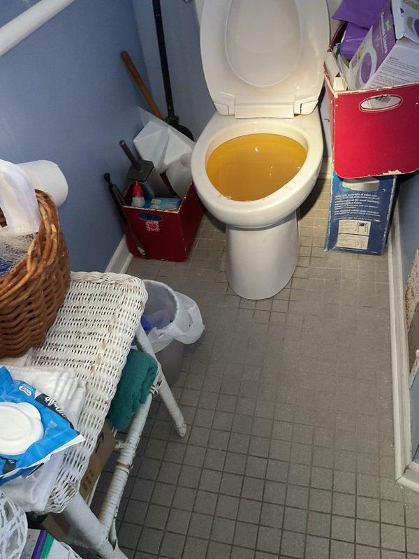 Responded to a clogged toilet in a 95-year-old residential property. Upon arrival, assessed the standard toilet fixture and confirmed complete blockage preventing proper drainage. Utilized professional plumbing auger to clear obstruction from the toilet trap and drain line. Successfully removed blockage, restored full water flow, and verified proper flushing operation. Tested fixture multiple times to ensure complete resolution and proper drainage function.