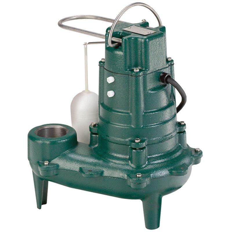 Installed a heavy-duty submersible waste pump system with automatic float switch activation for water level control. The cast iron pump unit features a corrosion-resistant finish and threaded discharge outlet, positioned with proper clearance for reliable operation in water removal applications.