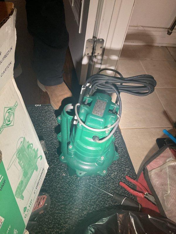 Responded to clogged drain system affecting HVAC condensate line and toilet function. Upon arrival, found HVAC drain pipe backed up with standing water to capacity, creating odor issues, and compromised toilet flushing throughout the property. Deployed submersible pump to extract standing water from affected drainage system. Inspected and cleared main drain line obstruction that was causing backup in both HVAC condensate drainage and toilet waste lines. Removed accumulated debris and sediment buildup from drain system. Verified proper drainage flow restored to HVAC unit and confirmed toilets flushing at normal capacity upon completion.