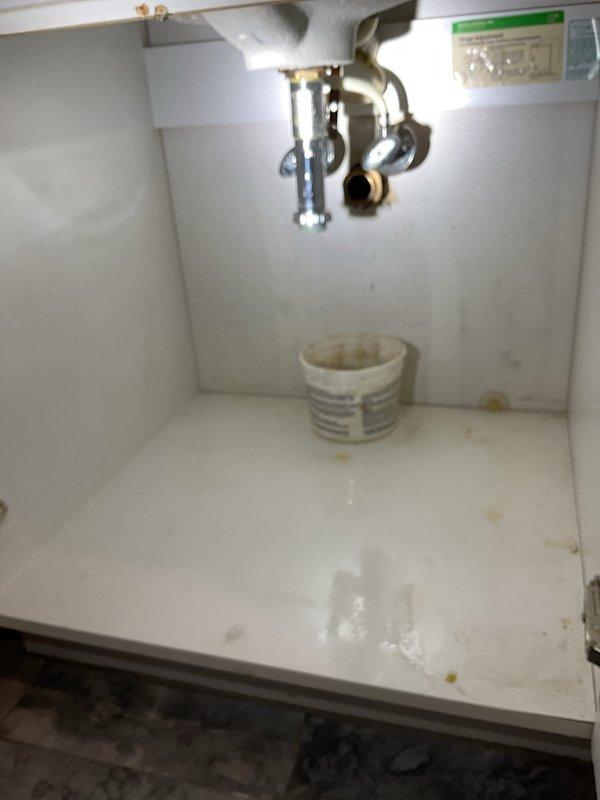 Responded to a clogged basement bathroom sink backup. Accessed the under-sink plumbing cabinet, inspected the drain assembly and P-trap, and cleared the blockage causing the drainage issue. The sink was restored to proper working condition with full drainage capability.