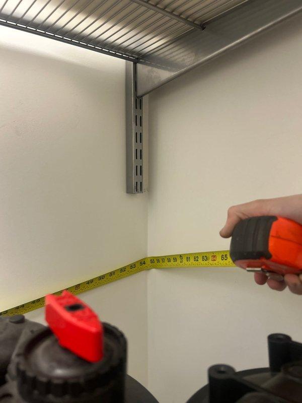 Conducted on-site assessment for water filtration system installation. Measured existing plumbing configuration including aged copper piping with visible oxidation and evaluated available cabinet space dimensions to determine proper filter placement and clearance requirements. Documented measurements and existing conditions to prepare comprehensive estimate for new water filter installation.