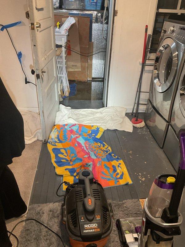 Responded to flooded crawl space emergency by installing trench drain system to redirect water accumulation. Extracted standing water using wet/dry vacuum, installed drainage infrastructure with appropriate grating, and verified proper water flow to prevent future flooding in the affected area.