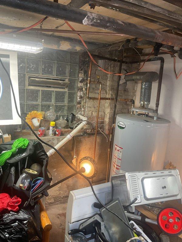 Responded to customer request for main line cleaning estimate. Conducted thorough inspection of basement utility area to assess main sewer line accessibility and condition. Documented existing plumbing infrastructure, including visible drain lines, water heater installation, and utility connections. Evaluated workspace conditions and identified access points for potential main line cleaning service. Provided professional assessment and recommendations for main line maintenance based on observed conditions.