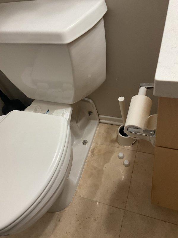Responded to complaint of strong odor emitting from toilet during flushing that had progressively worsened over several days. Upon inspection, identified a failed wax ring seal at the base of the toilet allowing sewer gases to escape into the bathroom. Removed toilet from floor flange, scraped away deteriorated wax ring, and cleaned mounting surface and flange. Installed new wax ring seal and properly reset toilet to floor flange, ensuring proper alignment and secure mounting. Tested flush operation multiple times to verify proper seal and confirm elimination of sewer gas odor.
