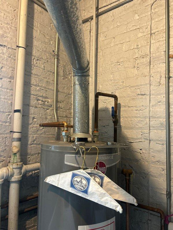 Responded to customer report of unusual noise emanating from water heater. Performed comprehensive inspection of water heater unit and associated plumbing connections. Evaluated copper supply lines, shut-off valves, and flexible connectors for proper operation and signs of sediment-related issues. Discussed water heater flush service as potential solution to address noise concerns and reviewed estimate options with customer for recommended maintenance procedures.