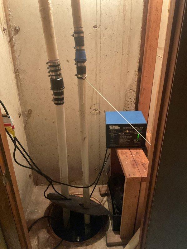 Responded to service call for non-functioning sump pump system. Upon inspection, identified that the float switch was stuck in the down position, preventing the pump from activating. Freed the stuck float mechanism and verified proper movement throughout its full range of travel. Tested pump operation through multiple cycles to confirm automatic activation and deactivation at appropriate water levels. Inspected discharge piping, check valves, and electrical connections for proper operation. System restored to full working order with float switch functioning correctly.