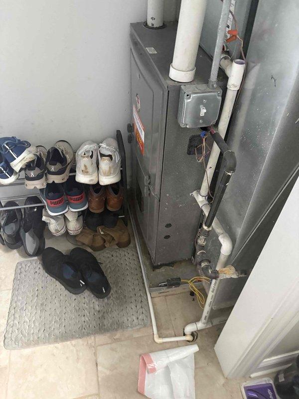 Responded to service call for non-functional water heater in seven-year-old residential unit. Upon arrival, found existing tankless water heater system with complete copper piping infrastructure and shut-off valves. Performed diagnostic assessment of unit operations, inspected electrical connections at junction box, and verified gas supply lines and venting system integrity. Evaluated all plumbing connections, ball valves, and compression fittings for proper function and potential leaks. Restored hot water service to the residence.