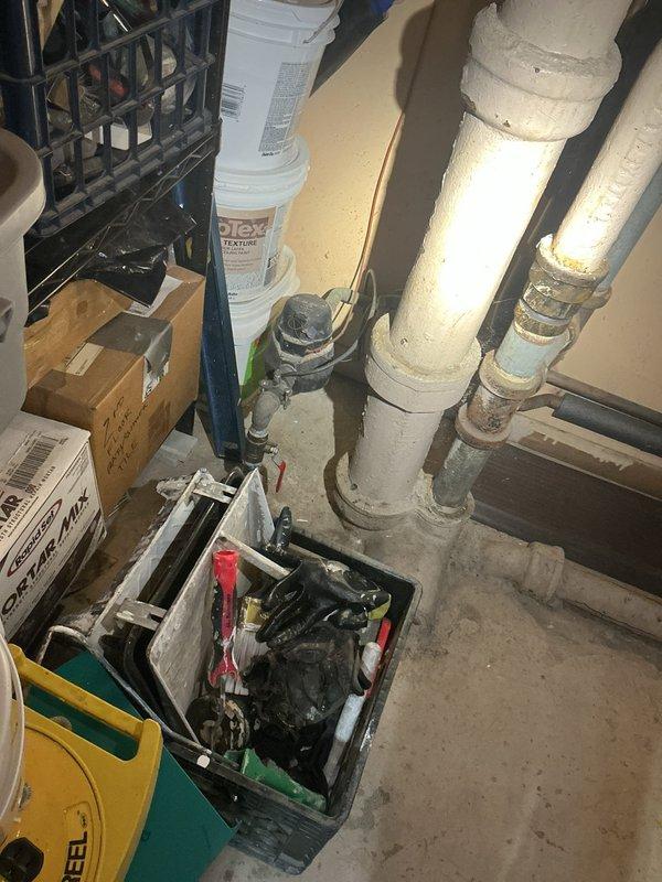 Completed installation of approximately 40 feet of new 1-inch copper supply piping within the basement unit. Routed supply line through interior basement space, securing piping to structural elements with appropriate mounting hardware and ensuring proper support throughout the run.