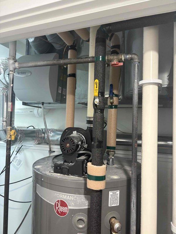 Responded to service call for 7-year-old Rheem tanked water heater experiencing repeated pilot light failures, with five occurrences over nine months and four failures within the previous two weeks. Upon inspection, diagnosed faulty thermocouple as primary cause of pilot outages. Replaced thermocouple assembly, cleaned pilot orifice and burner assembly, and tested gas valve operation for proper functionality. Verified proper venting and combustion air supply to unit. Cycled pilot light multiple times to confirm stable operation and proper flame characteristics. System restored to normal operation with pilot maintaining consistent flame.