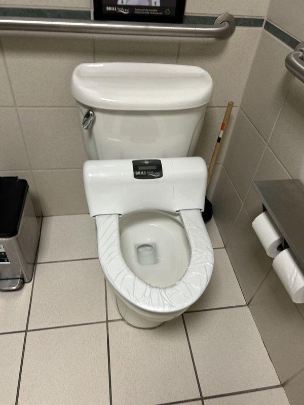 Responded to service call for non-functioning toilet with broken flush lever. Upon arrival, inspected toilet assembly and confirmed flush lever mechanism had failed, preventing proper flushing operation. Replaced defective flush lever with new component and tested flush function to ensure proper operation and complete water flow cycle.