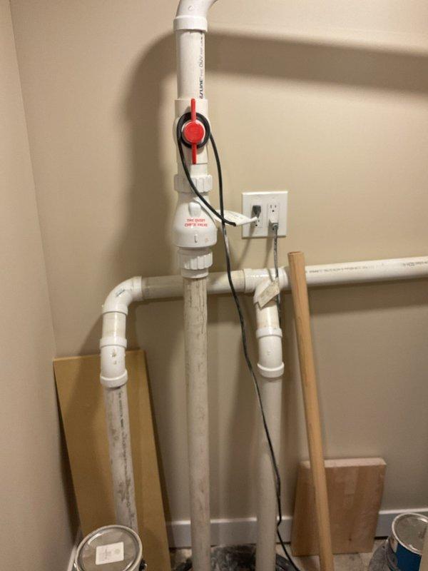 Responded to floor drain overflow caused by malfunctioning ejector pit system. Upon inspection, confirmed ejector pit failure and completed full replacement of the unit. Installed new ejector pump assembly with PVC discharge piping, check valve, and electrical connections to restore proper wastewater removal functionality. Tested system operation to verify proper pumping cycle and drainage performance.