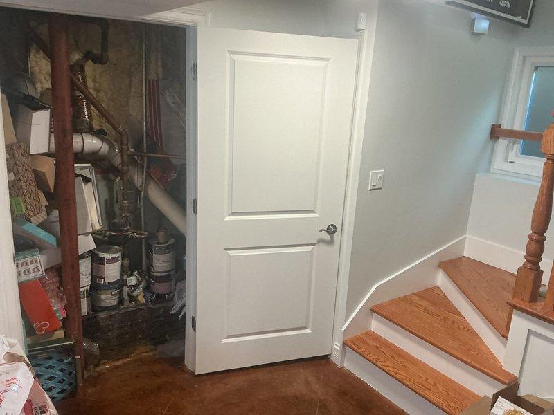 Conducted on-site assessment for whole home water filtration system installation in residential property. Evaluated basement utility area and existing plumbing infrastructure, including main water supply lines, to determine optimal placement for filtration equipment. Documented current plumbing configuration and available space in mechanical room for future installation planning.