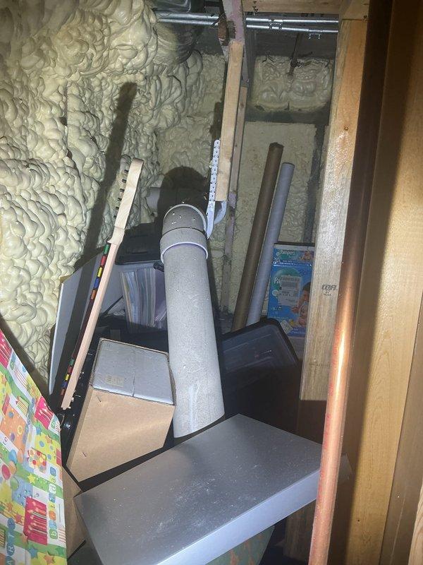 Conducted on-site assessment for whole home water filtration system installation in residential property. Evaluated basement utility area and existing plumbing infrastructure, including main water supply lines, to determine optimal placement for filtration equipment. Documented current plumbing configuration and available space in mechanical room for future installation planning.