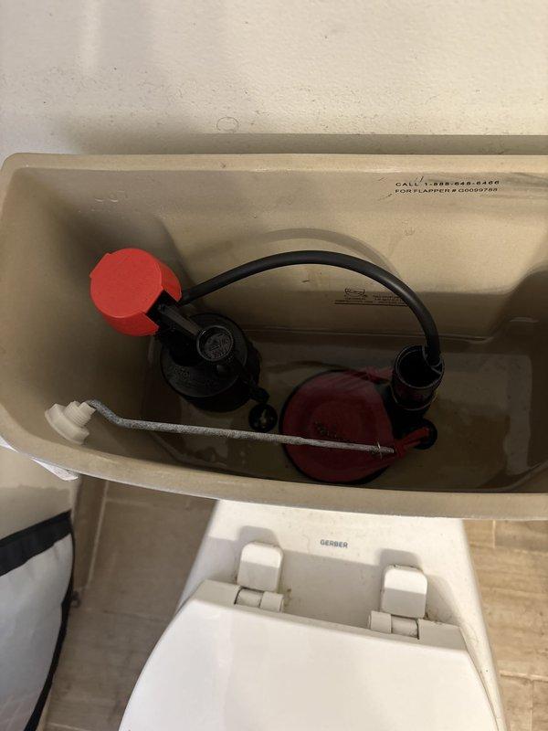 Responded to a service call for a loud squeaking noise during toilet flushing. Removed the tank lid and inspected the internal components, including the fill valve, flapper, flush lever, and refill tube, and identified the source of the noise as the fill valve assembly. Tested the flush cycle to confirm the noise was addressed and the tank refilled properly.