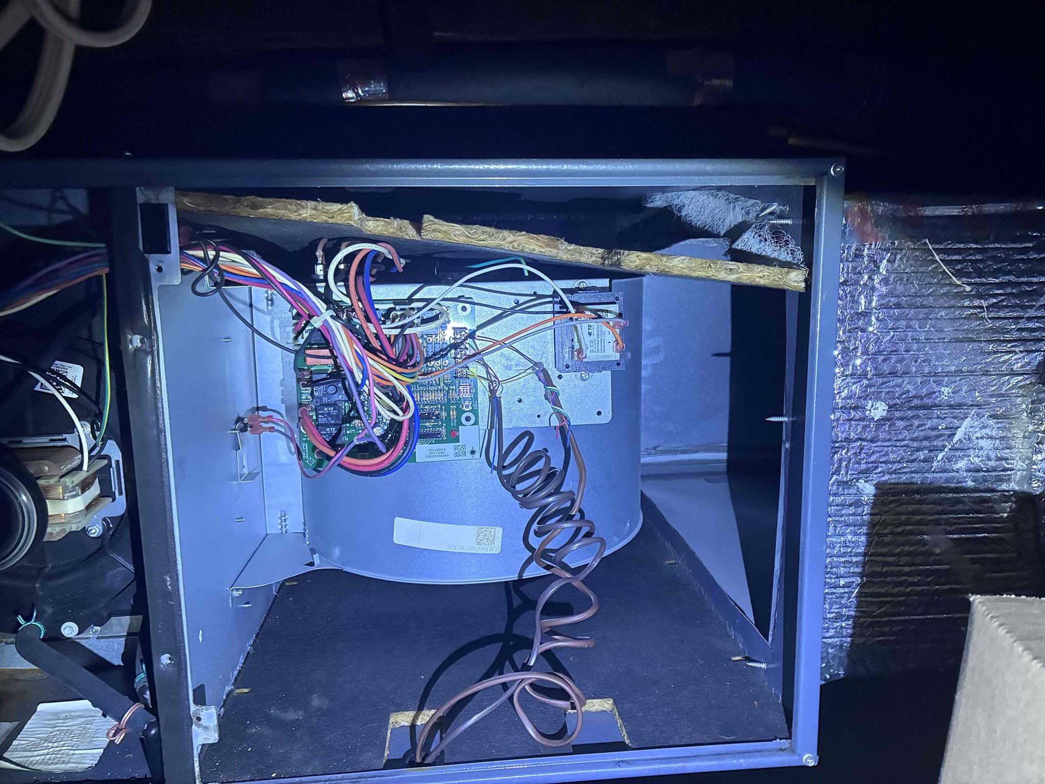 I was called to a home to inspect a furnace that was not heating. Upon inspection, I found the gas shut-off valve was in the OFF position. After turning it back on, the furnace started heating. However, I detected a gas smell. Further inspection revealed the gas flex line was loose. I recommended re-sealing and properly tightening all gas line connections to ensure safe operation.