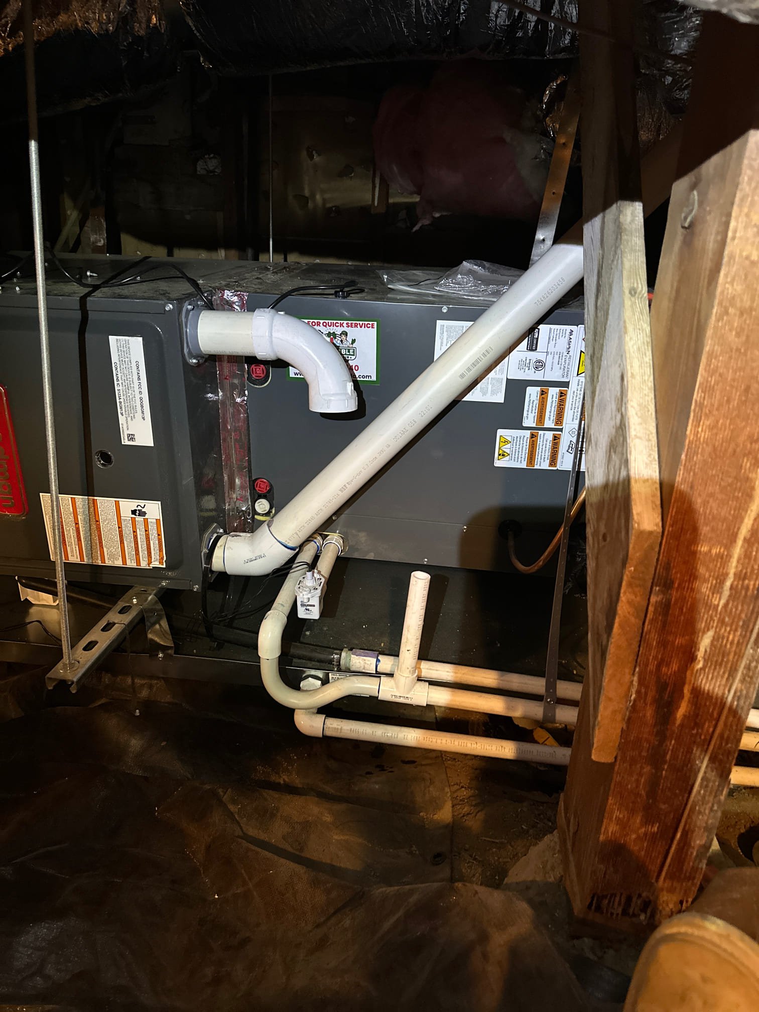 I completed a comprehensive 2-ton gas changeout, installing a 2-ton Affordable up to 15 SEER condenser, a 2-ton 96% AFUE ULN Variable Speed furnace, and a 3-ton evaporator coil. The existing equipment was removed and hauled away. Additional installations included an electrical service disconnect box, electrical whip, flex gas line, electrical pigtail, PVC flue vent, condenser pad, and SS2 safety shut-off switch. The AC line set was flushed, and connections were made to existing electrical, low voltage, and gas circuits. The ductwork was replaced with R8 insulated material, and new return and supply plenums were installed. Standard warranties and a 2-year labor warranty on ductwork were provided.
