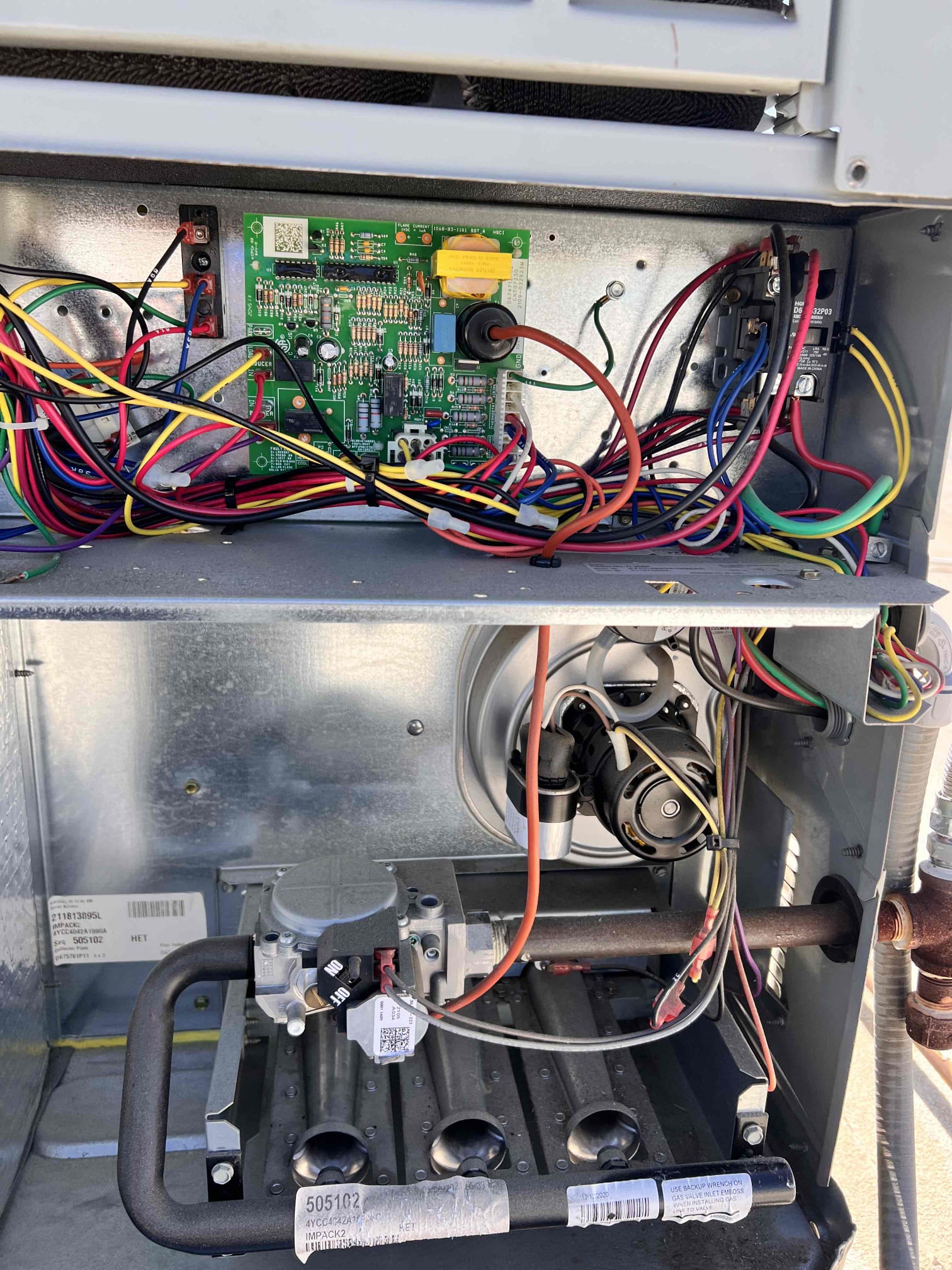 Upon arrival, I inspected the rooftop package unit, which is approximately five years old. The unit was functioning properly, with temperatures and pressures within acceptable ranges. However, the blower motor and furnace showed signs of dust and dirt accumulation. I recommended a thorough cleaning to enhance efficiency. The customer declined a dryer inspection at this time but requested a rough estimate for future reference. I provided the estimate and ensured all systems were operating safely.