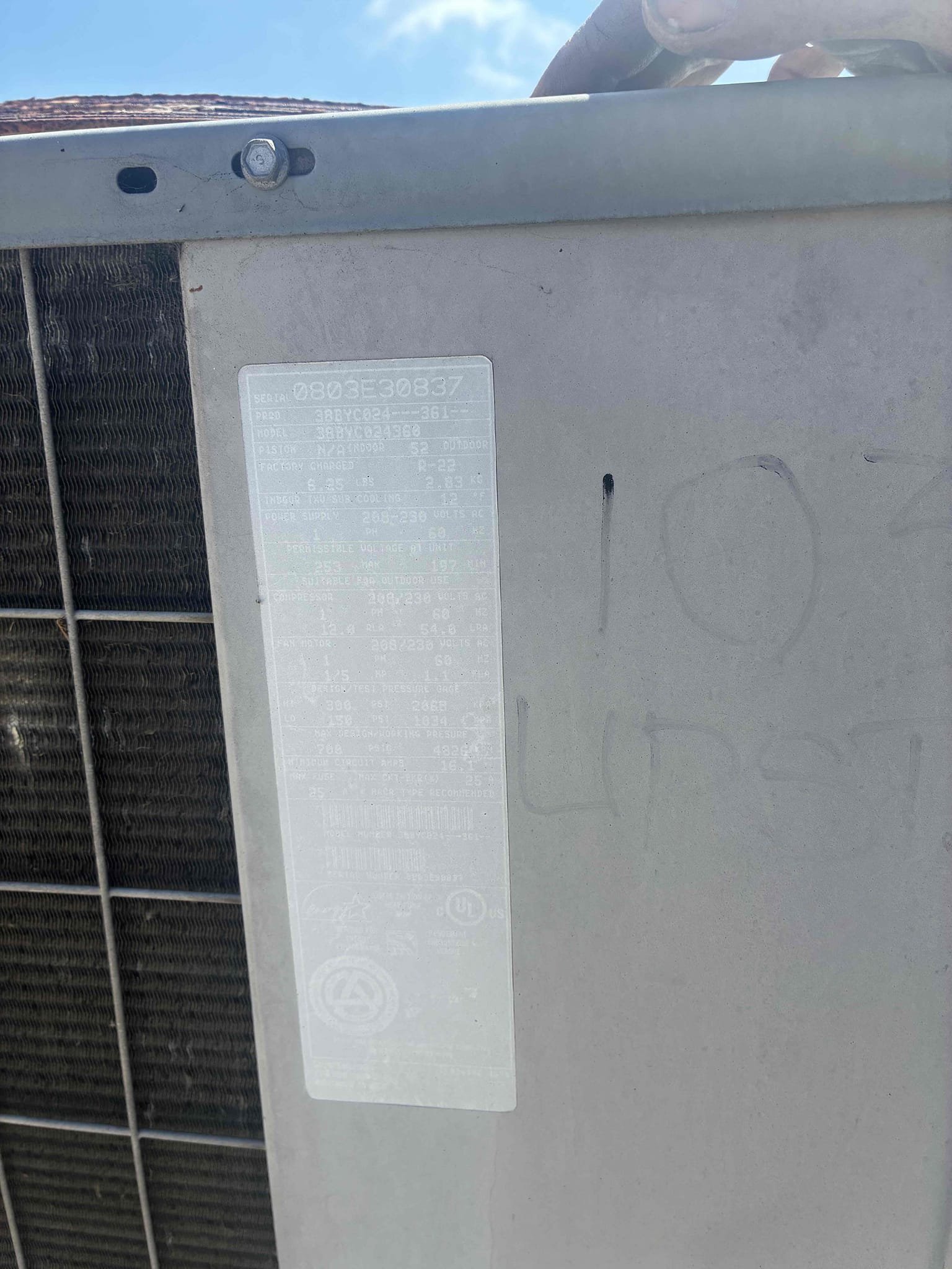 Upon inspection, the 2008 fan coil and York condenser were running continuously but not cooling effectively. The rooftop condenser's compressor and fan were operational, but low refrigerant levels were detected. Adding refrigerant temporarily alleviated the issue but did not guarantee long-term performance. Replacement of the system is recommended due to its age, coastal environment exposure, and minimal maintenance history. This ensures improved reliability, efficiency, and manufacturer warranty coverage.